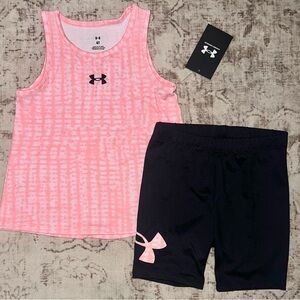 Under Armour Pink and Black Activewear Set